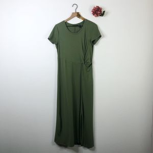 H by HALSTON Twist Front Maxi Dress